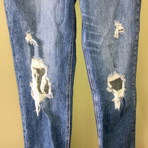 Old Navy Blue Straight Leg Denim with Distressed Details - Picture 4 of 13
